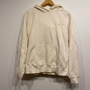 WSLY Cream Oversized Comfy Hoodie Loungewear Size Medium